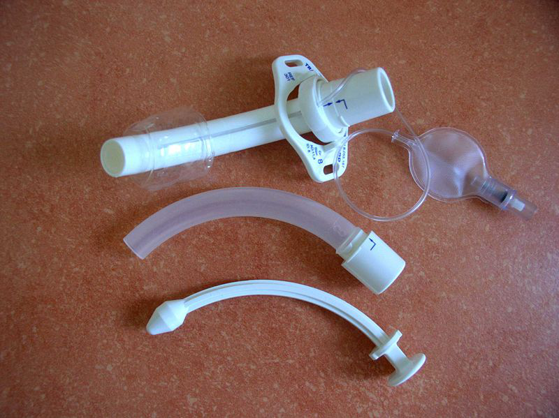 Figure 1 showing a tracheostomy tube with stylet.