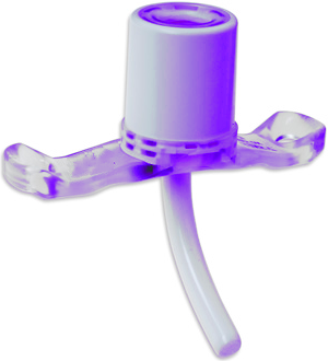 Figure 5 shows an uncuffed tracheostomy tube for use in children.